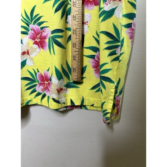 Land’s End Women’s Dress Cover Up 1X 16W-18W 100% Cotton Jersey Floral Pockets - Picture 9 of 12